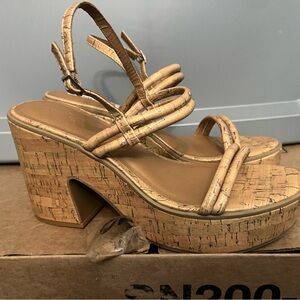 Universal Thread Tan Cork Platform Heels